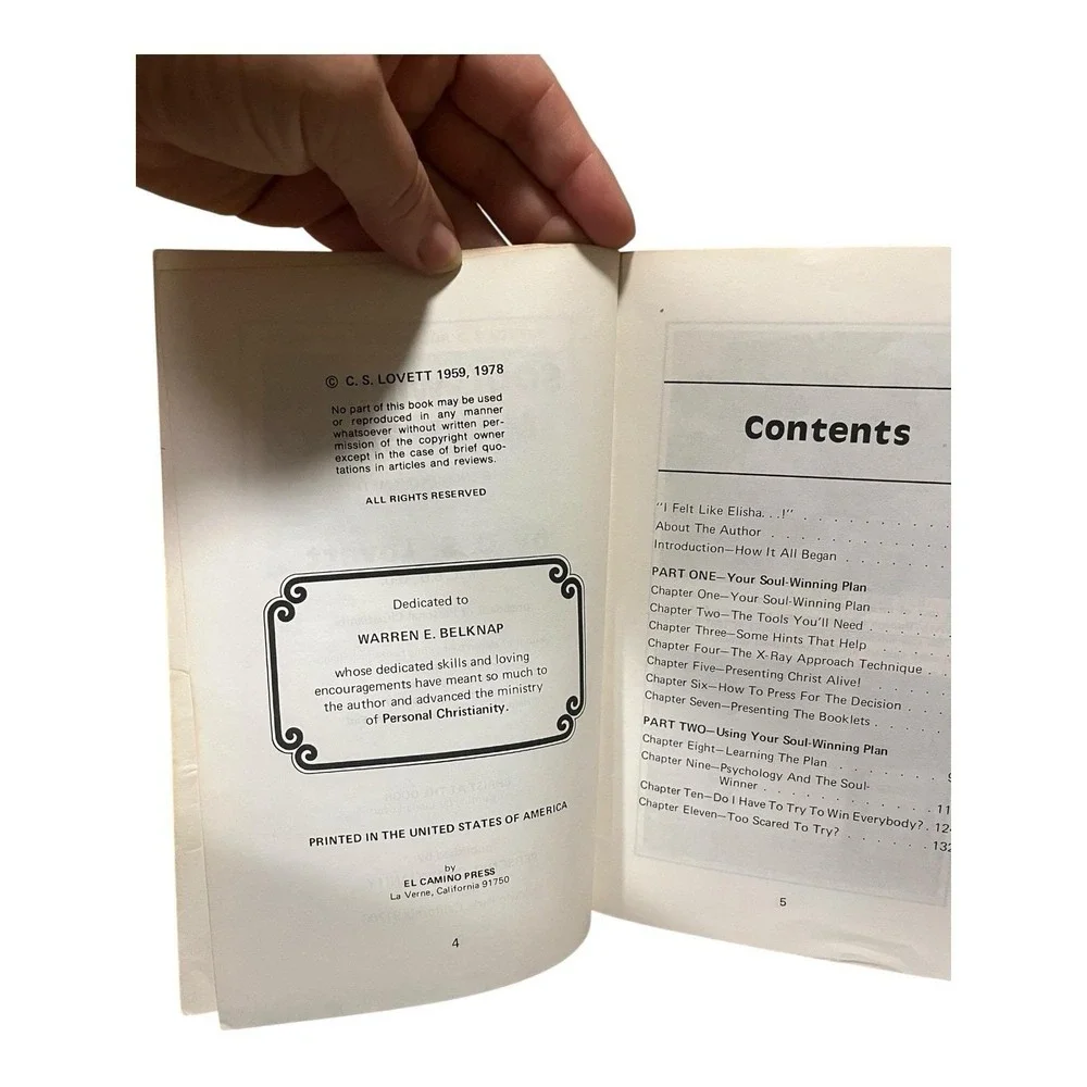 Soul-Winning Made Easy C. S.‎ Lovett 1978 Paperback Personal Christianity Vtg